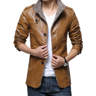WW | herren lederjacke mit fleecefutter