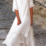 WW | Fließendes Midi-Kleid mit Mehreren Schichten