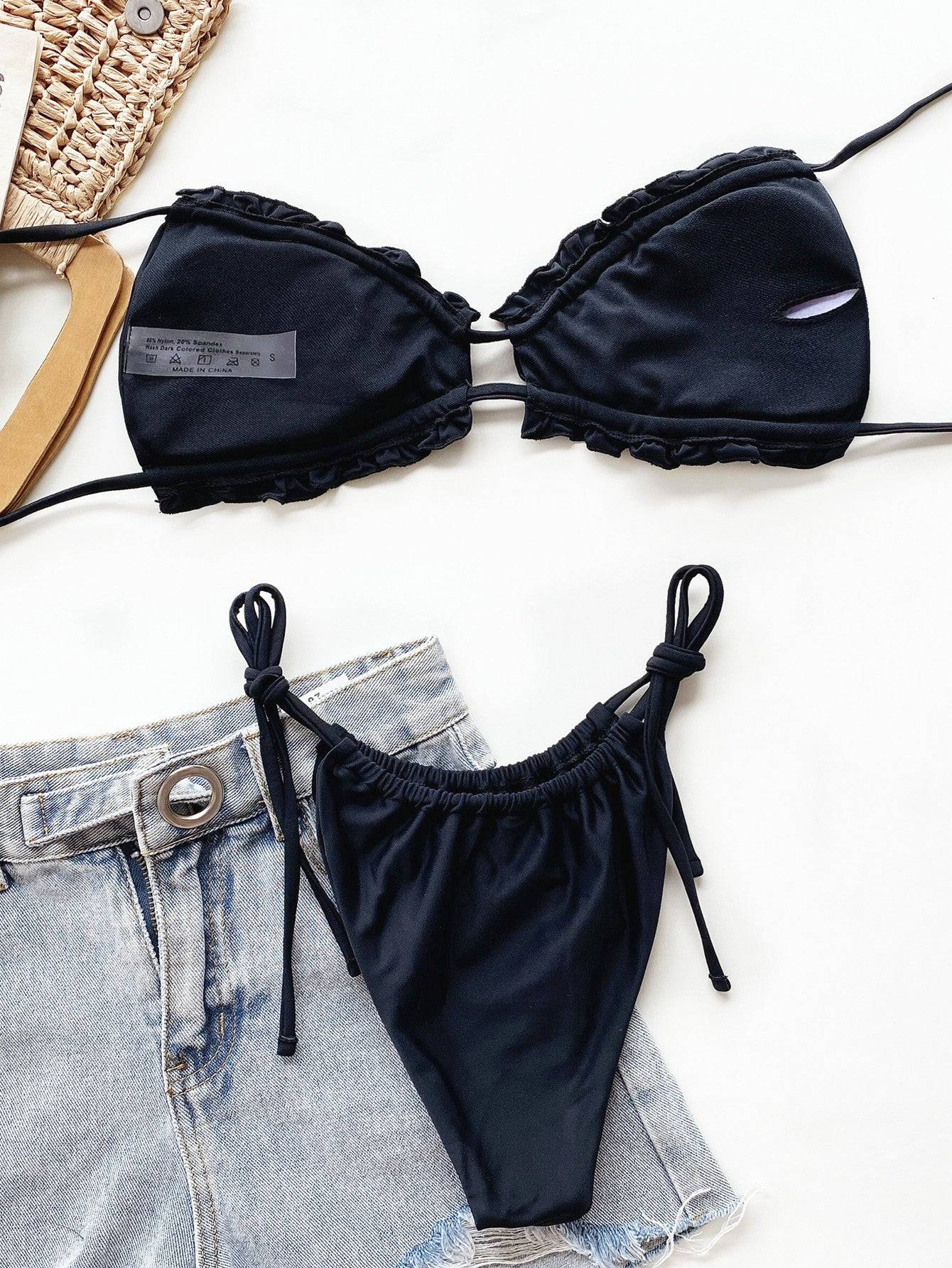 WW | Rüschentrill Halterneck Bikini Set