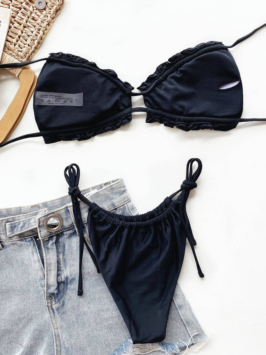 WW | Rüschentrill Halterneck Bikini Set