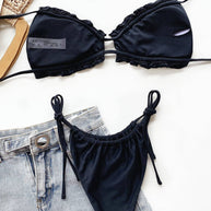 WW | Rüschentrill Halterneck Bikini Set