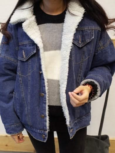 W&W Mode | Dicker Denim, Gefüttert Mit Fleece Für Frauen