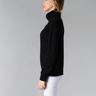 Celina™ - Damen Rollkragenpullover mit langen Ärmeln und Kabelstrick