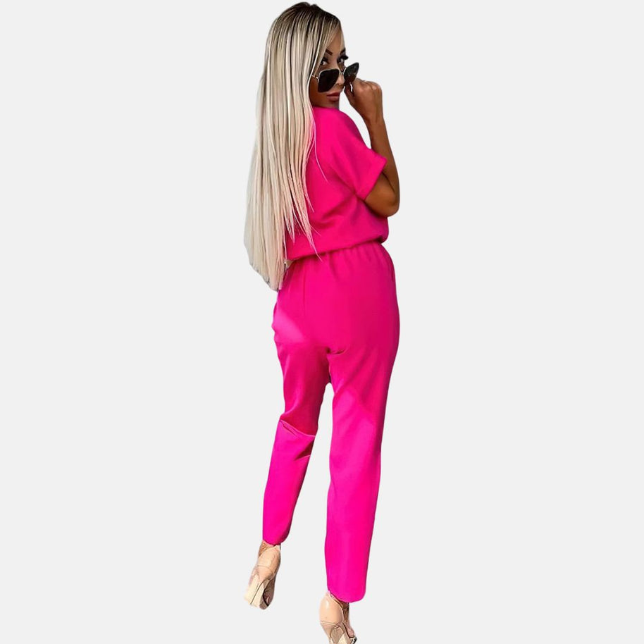 WW | Eleganter, festlicher Kurzarm-Damen-Overall für den Sommer