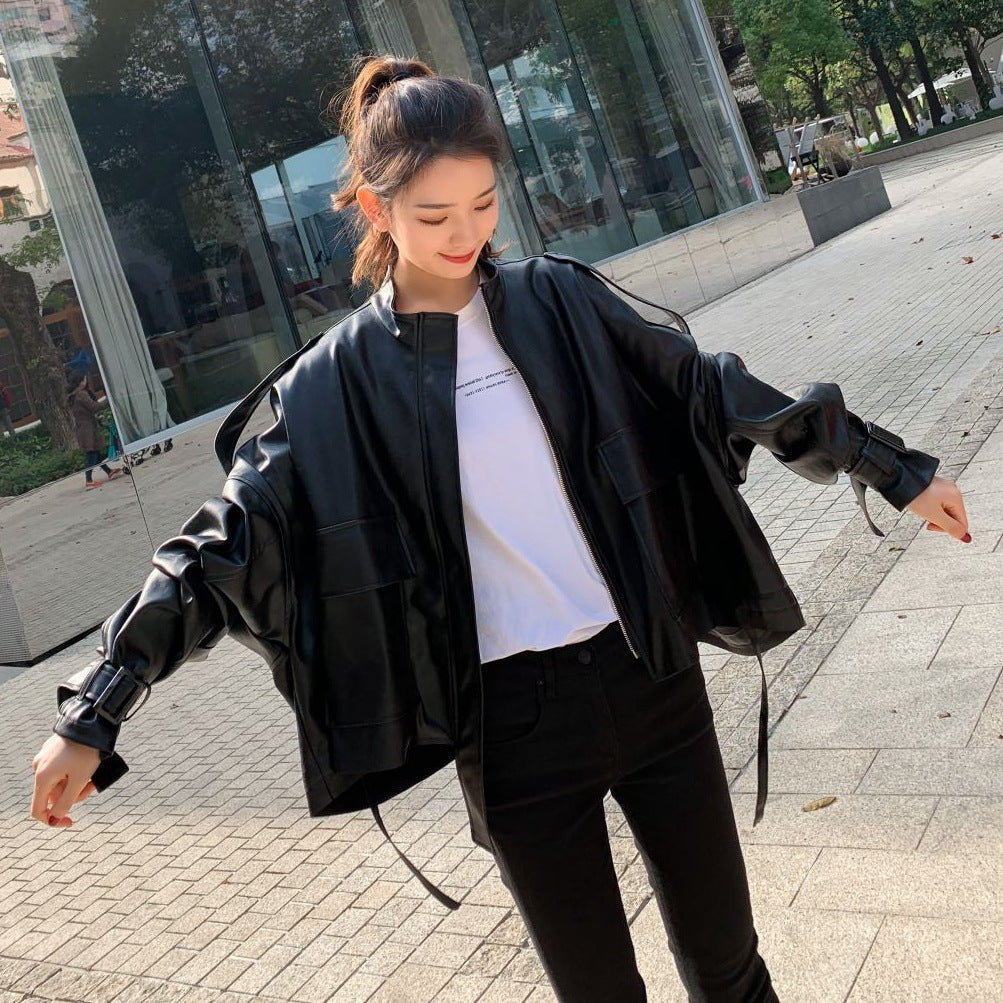 WW | Damen Lederjacke Mit Box Cut