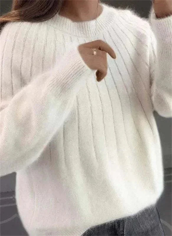 WW | Fluffige Kaschmir Gestrickter Pullover