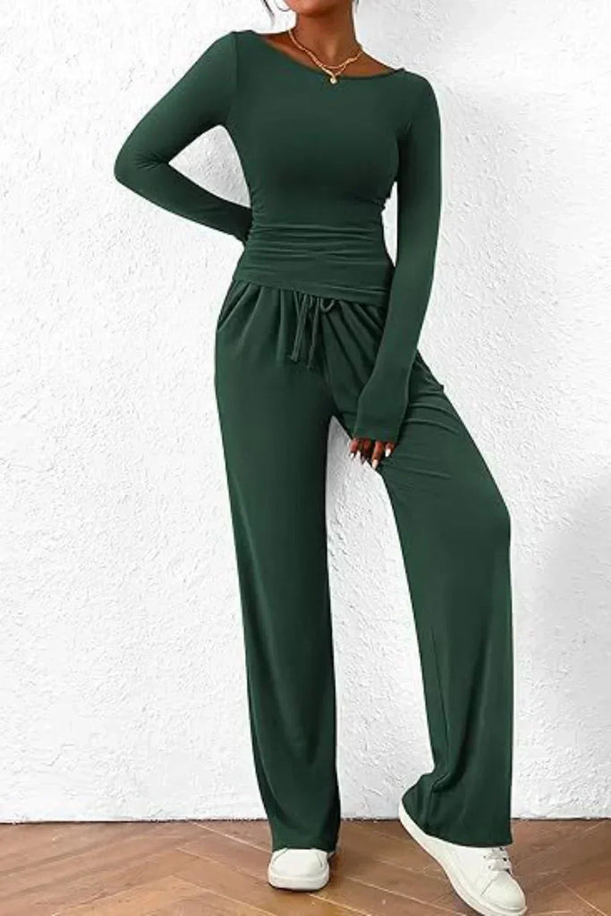 WW | Elegantes Set mit Langarmoberteil und Pants für Frauen