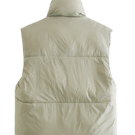 WW | Zip-Up Drawstring Puffer Weste