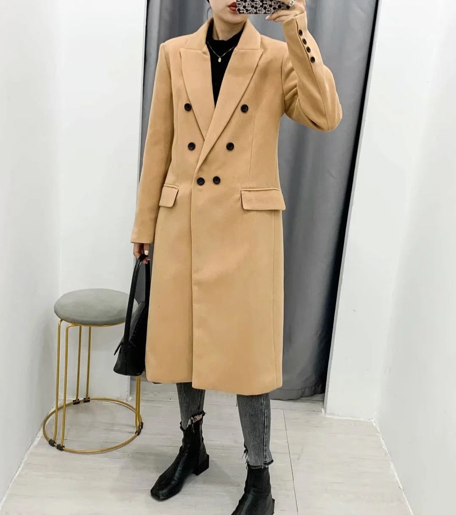 WW | Zweireihige Jacke mit Kapuze