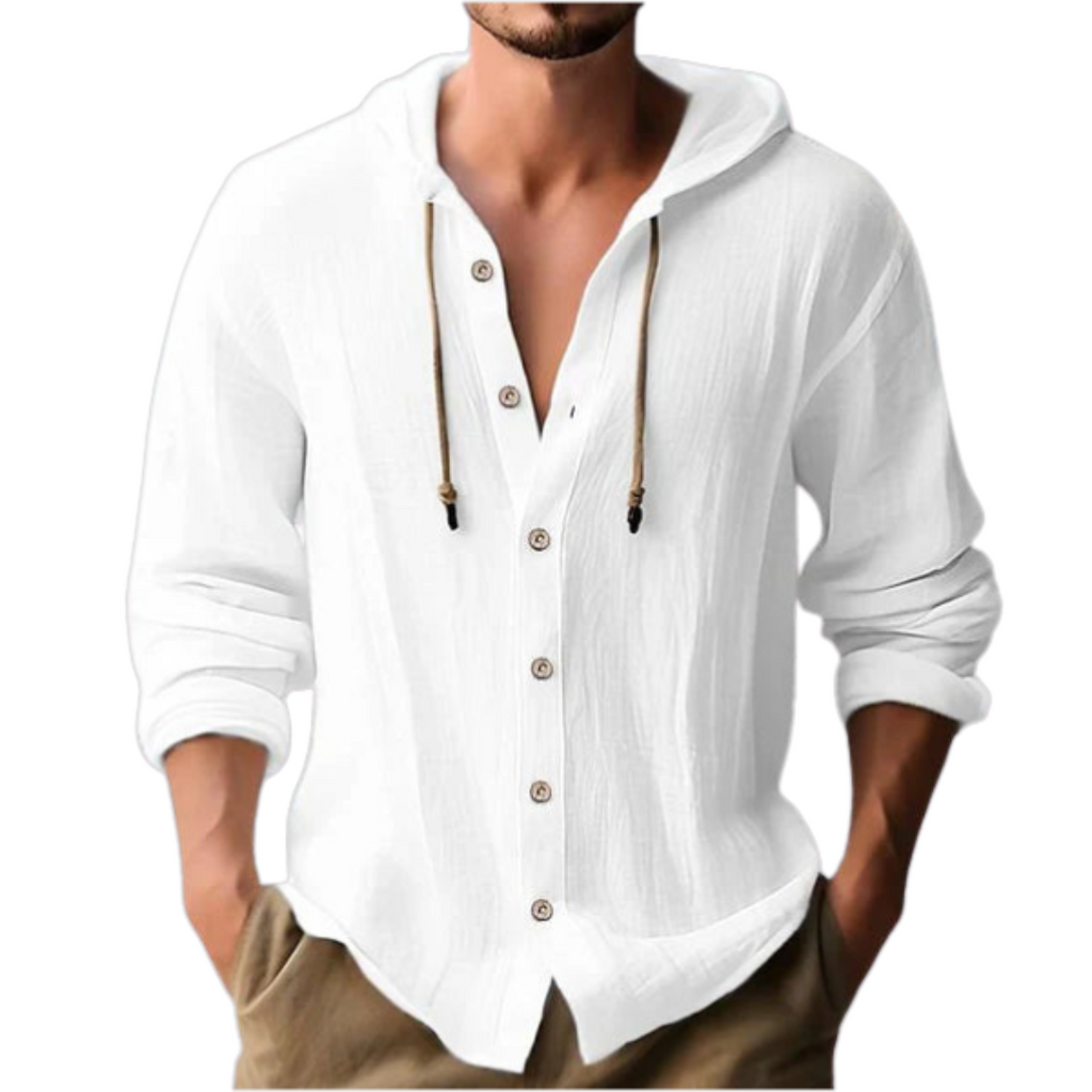 WW | Button Down Hemd Mit Kapuze Für Herren