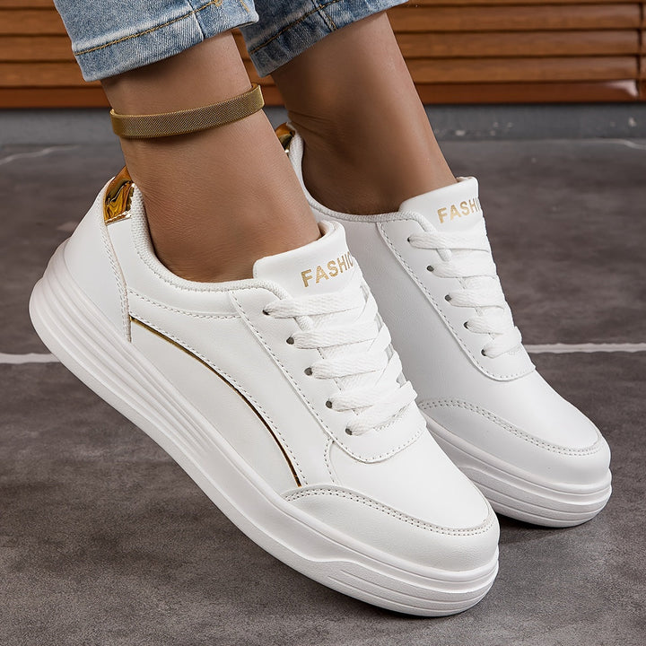 W&W Mode | Einfarbige Damensneaker Mit Weicher Sohle