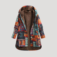 WW | Damen Kapuzen Kunstfell Lange Winterjacke