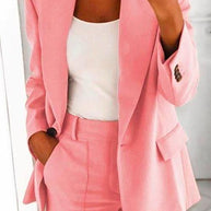 WW | Rosiedress Ein-Knopf Einfarbiger Büro Blazer Jacke