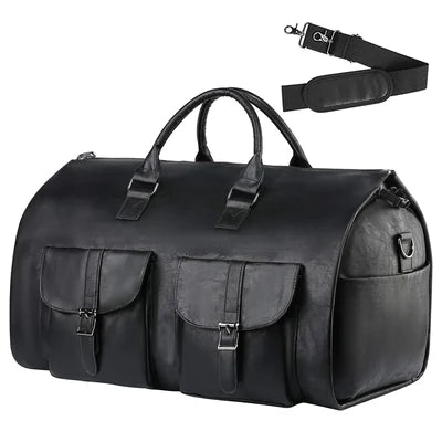 WW | Großer Herren Weinlese Stil Leder Duffle Kleidertasche