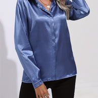 WW | Schicke Herbst Elegante Satin Bluse für Frauen