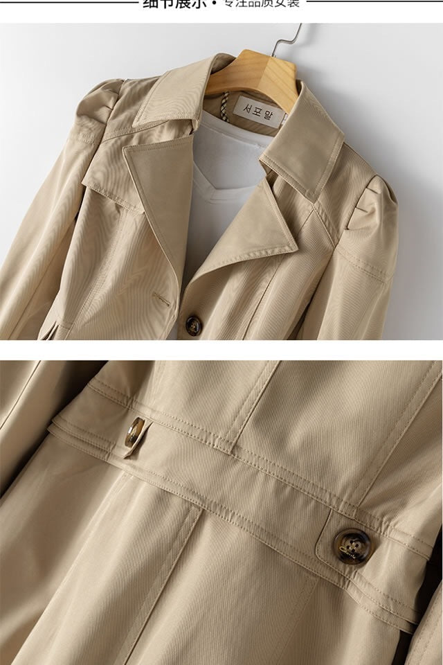 W&W Mode | Schlanker Damen Trenchcoat Im Koreanischen Stil Für Frühling Und Herbst