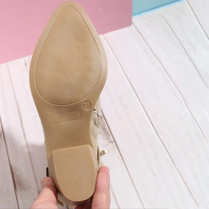W&W Mode | Vintage-Stiefel Mit Klobigem Absatz