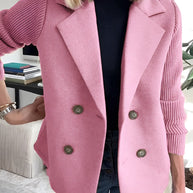 WW | Damen Blazer aus veganer Wolle mit gestrickten Ärmeln