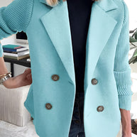 WW | Damen Blazer aus veganer Wolle mit gestrickten Ärmeln