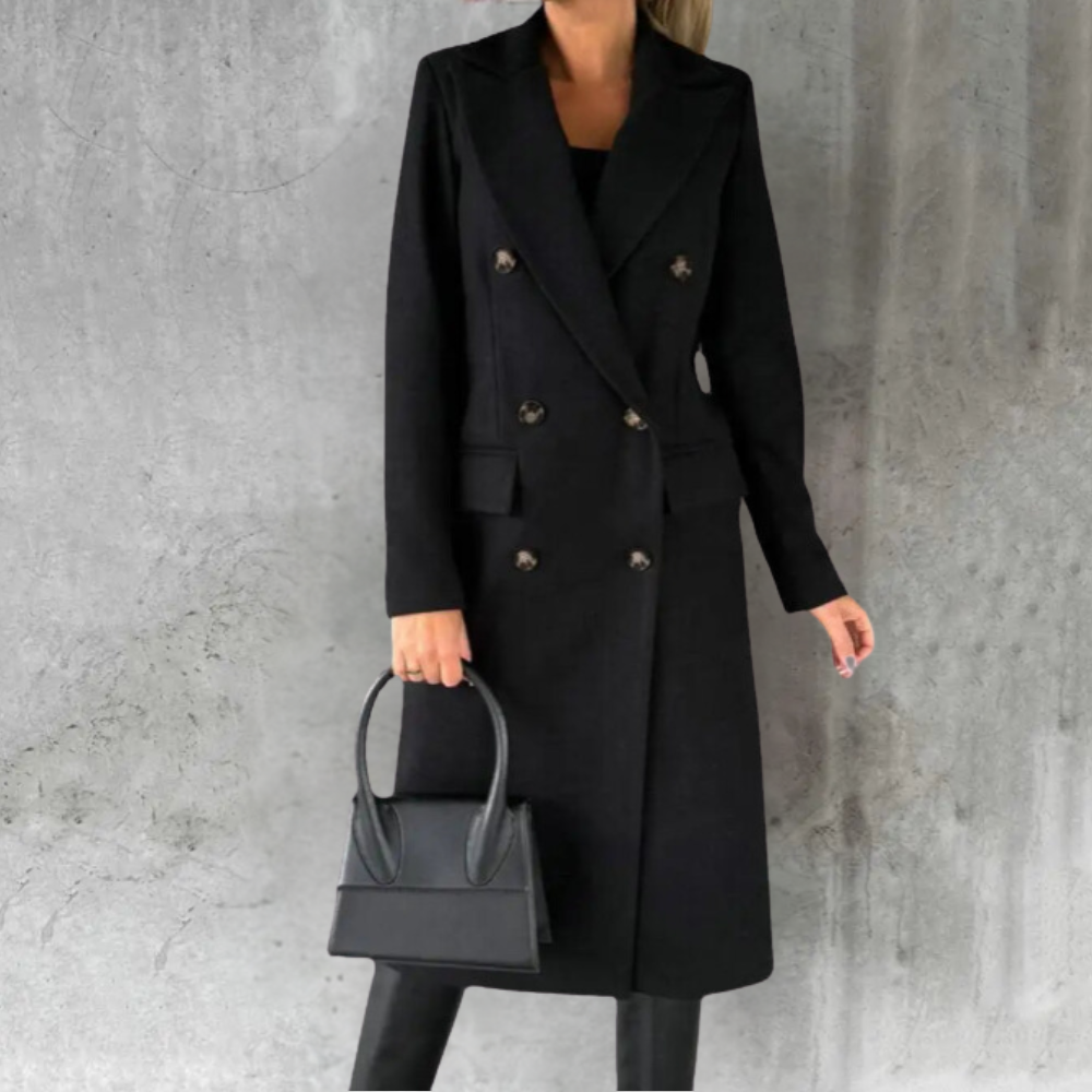 W&W Mode | Eleganter Langer Mantel Für Damen