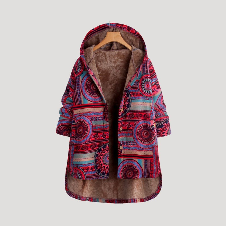 WW | Damen Kapuzen Kunstfell Lange Winterjacke