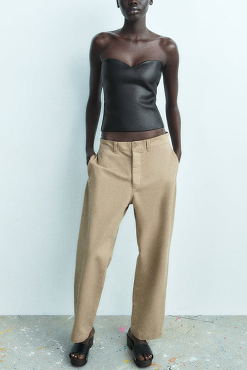 WW | Rosiedress Bandeau Metallic Crop Tube Top