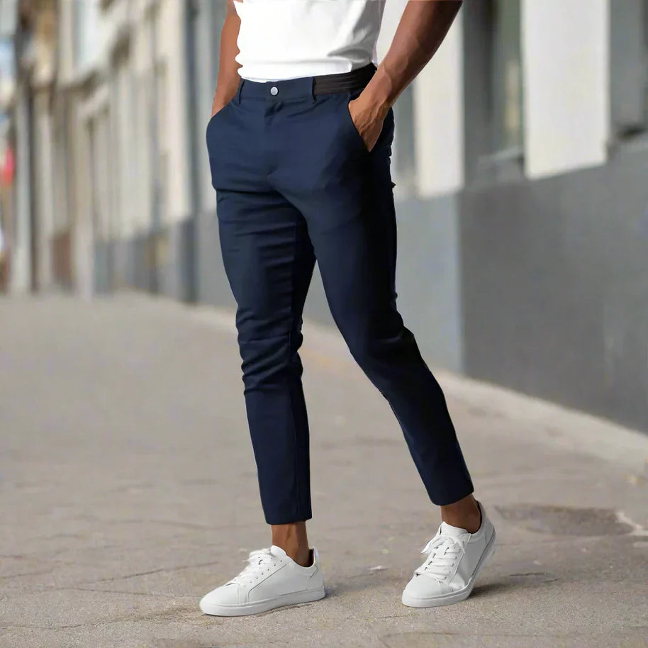 WW | Slim Fit Chinos Baumwoll Stretch Knöchellang Bequem Und Vielseitig