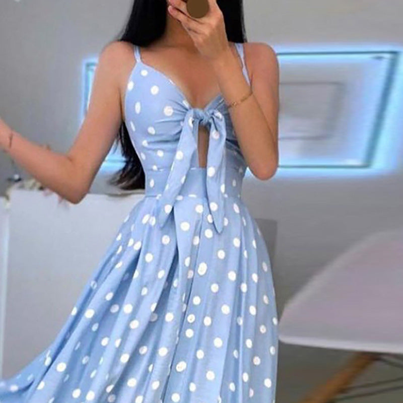 WW | Halsband Gedrucktes Midi-Länge Kleid