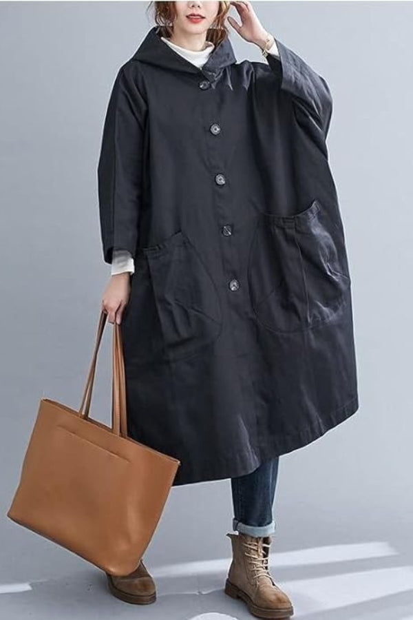 Oversize-Windbreaker-Jacke mit wasserabweisendem Material und Windschutz