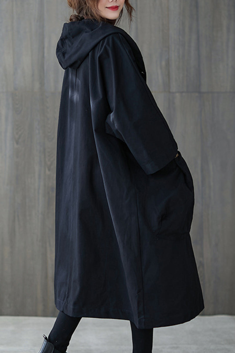 Oversize-Windbreaker-Jacke mit wasserabweisendem Material und Windschutz