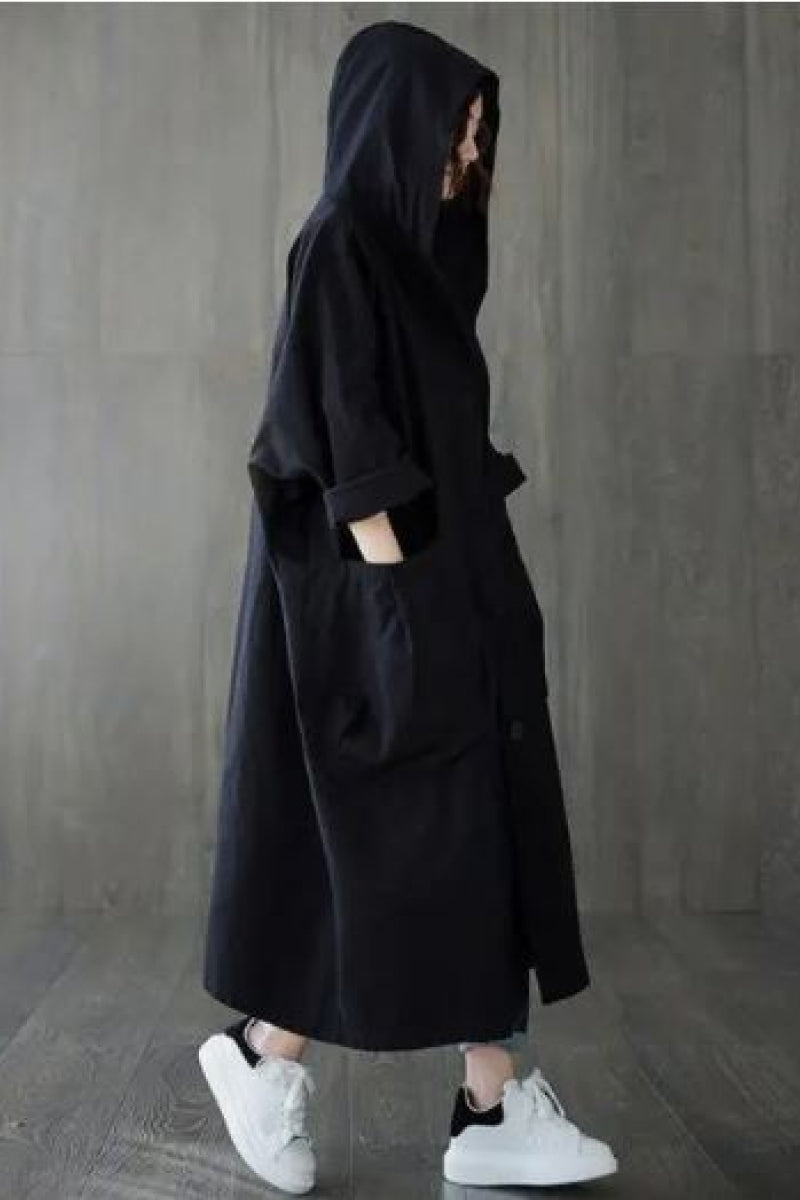Oversize-Windbreaker-Jacke mit wasserabweisendem Material und Windschutz