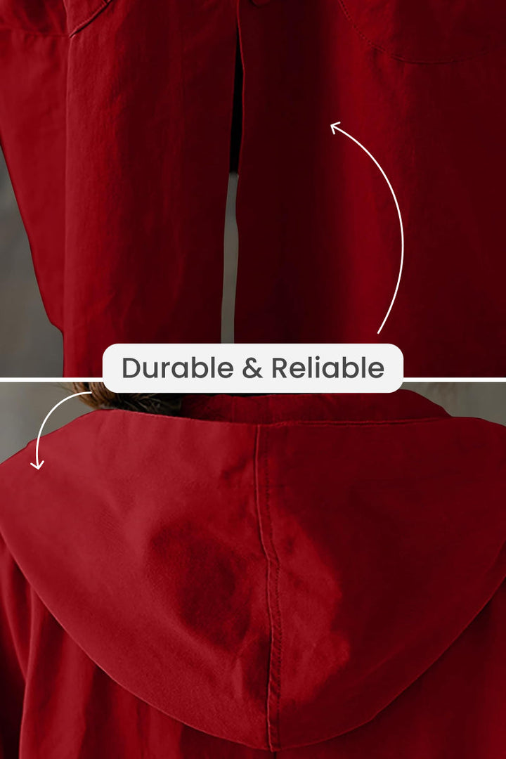 Oversize-Windbreaker-Jacke mit wasserabweisendem Material und Windschutz