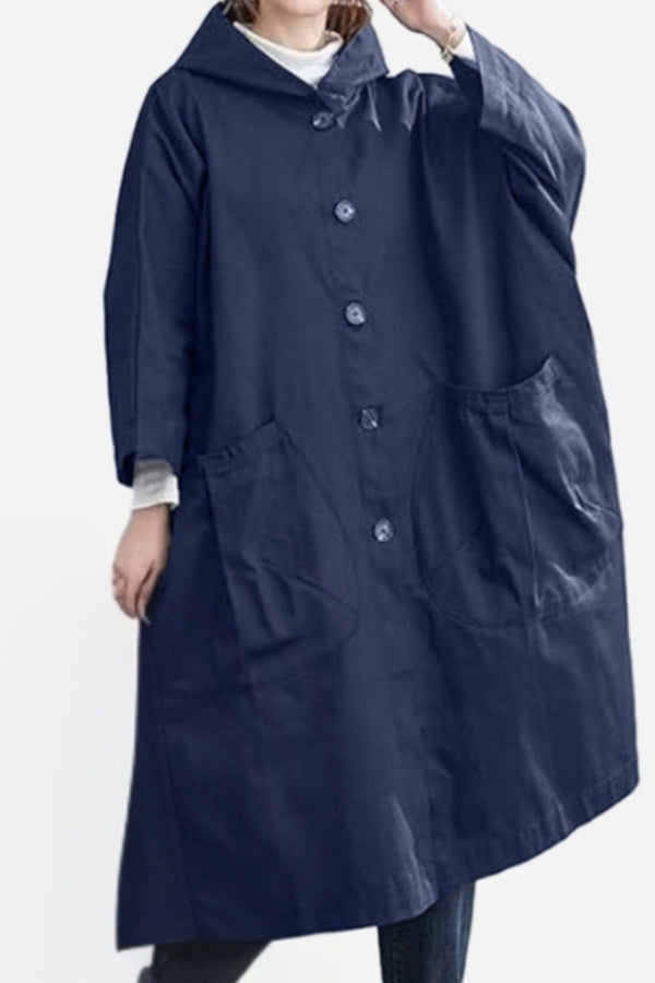 Oversize-Windbreaker-Jacke mit wasserabweisendem Material und Windschutz