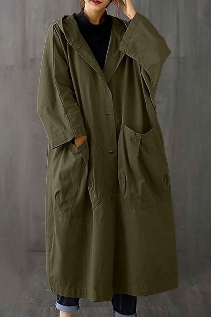 Oversize-Windbreaker-Jacke mit wasserabweisendem Material und Windschutz
