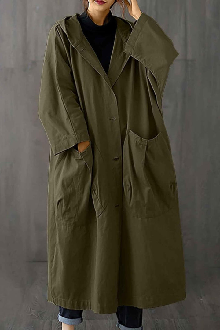 Oversize-Windbreaker-Jacke mit wasserabweisendem Material und Windschutz