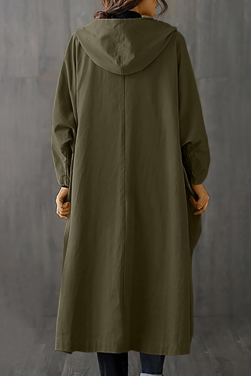 Oversize-Windbreaker-Jacke mit wasserabweisendem Material und Windschutz