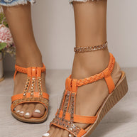 WW | Sandalen mit Offener Zehe und Strass