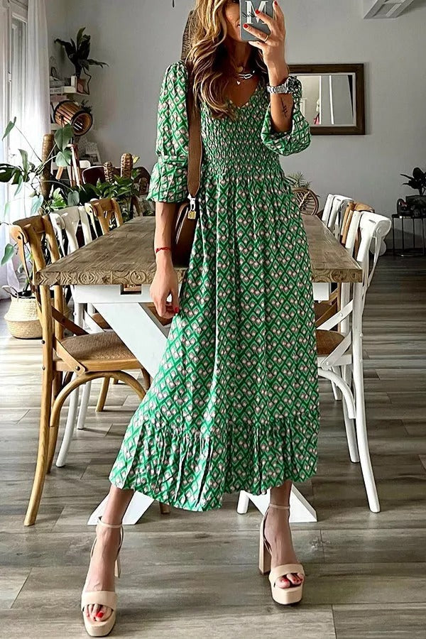 WW | Thank You Maui Much Smocked Midi Kleid