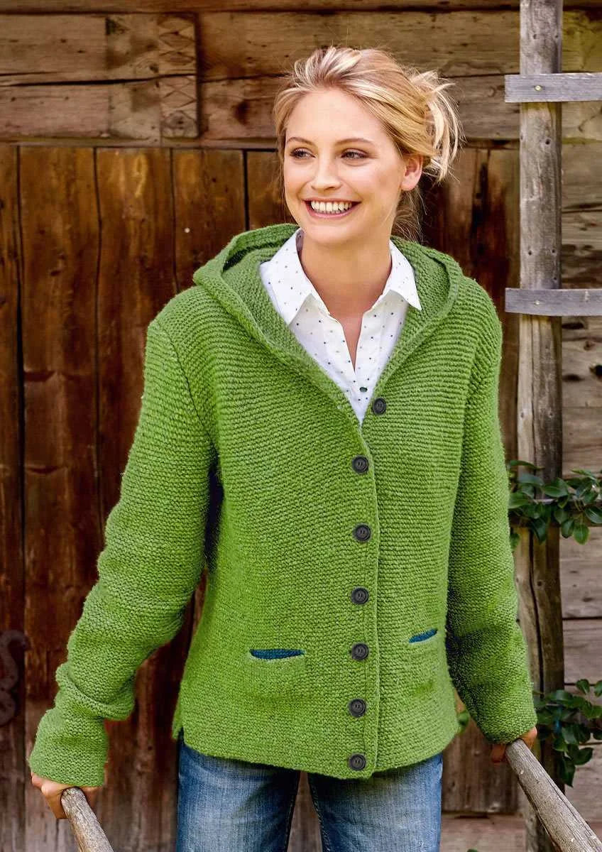 WW | Stilvolles Strickjacke mit Kapuze