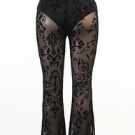 WW | Rosiedress Elastischer Bund Glockenboden Netzspitzenhose