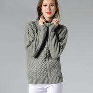 Celina™ - Damen Rollkragenpullover mit langen Ärmeln und Kabelstrick
