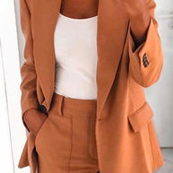 WW | Rosiedress Ein-Knopf Einfarbiger Büro Blazer Jacke