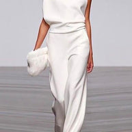 WW | Rosiedress Ein Schulter Taille Weitbeiniges Jumpsuit