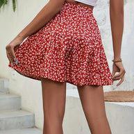 WW | Blumenprint Hohe Taille Minirock