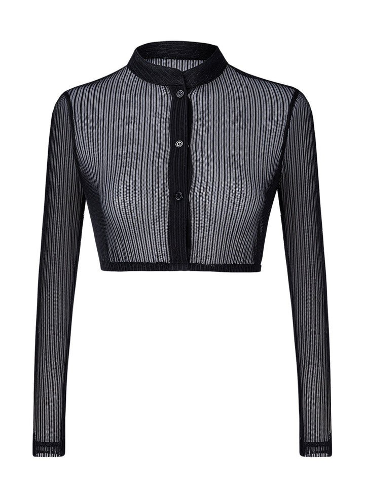 W&W Mode | Hochgeschlossen Langarm Damen Schwarz Dirndlblusen