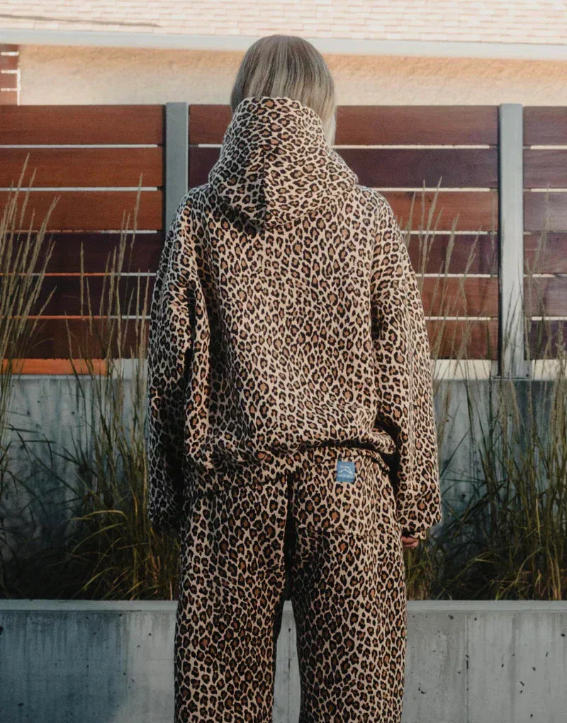 WW | Satz Aus Sweatshirt Und Hose Mit Leopardenmuster Peroni