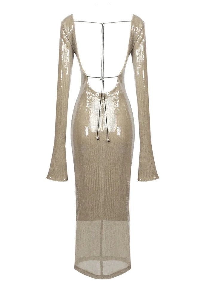 WW | Maxikleid Mit Pailletten Und Kordelzug Für Frauen