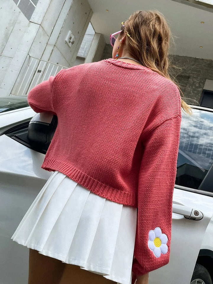 W&W Mode | Geblümter Strick-Cardigan für Damen