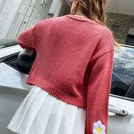 WW | Geblümter Strick-Cardigan für Damen