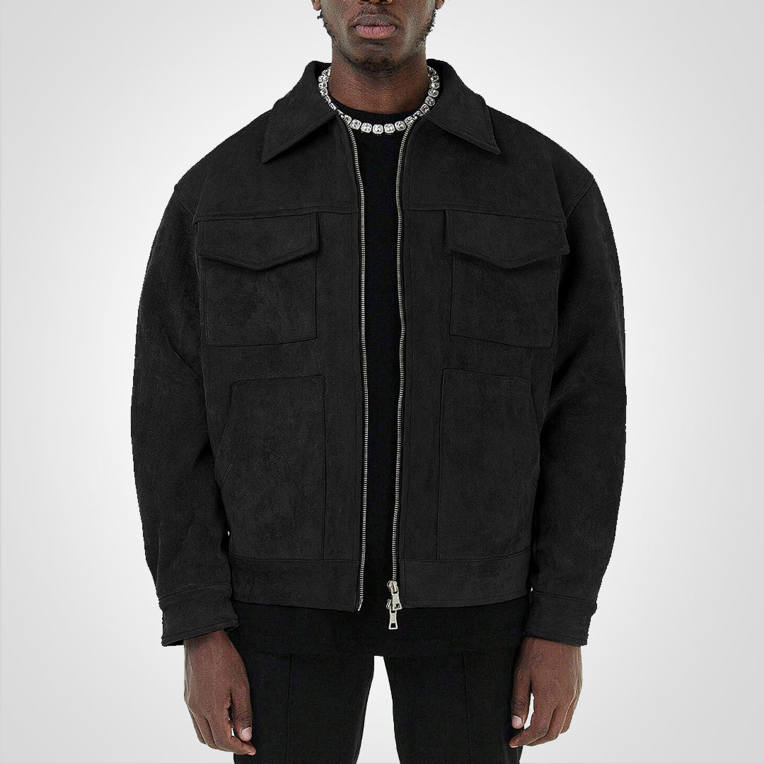 W&W Mode | Kurzes Wildlederjacke Mit Reißverschluss Stil & Komfort